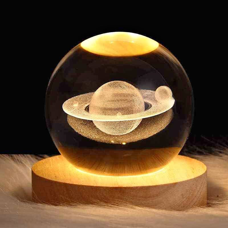 LAMPARA DE CRISTAL SATURNO